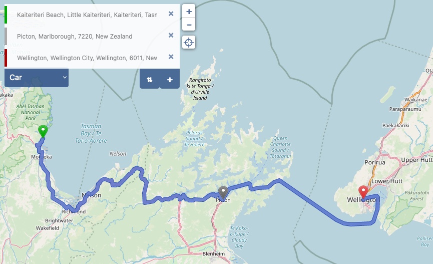 Auf die Nordinsel - Kartenmaterial (c) OpenStreetMap-Mitwirkende