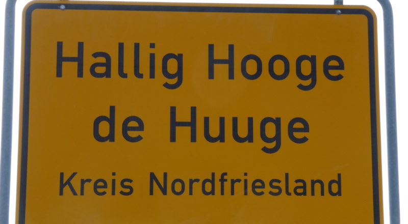 Ortsschild Hallig Hooge