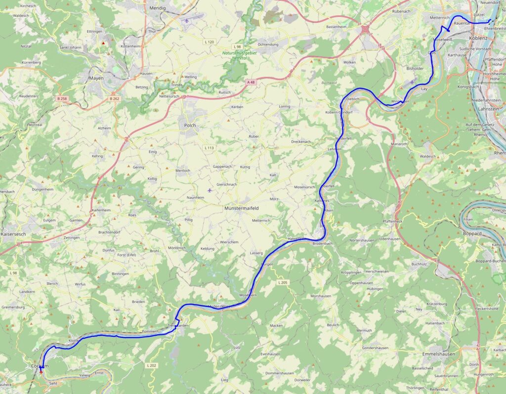 Graph GPXSee / Kartenmaterial (c) OpenStreetMap-Mitwirkende