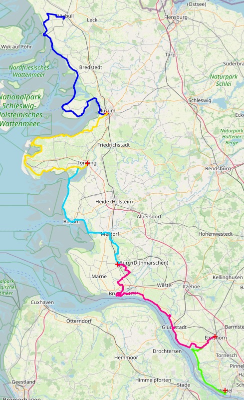 Gesamtstrecke der Tour