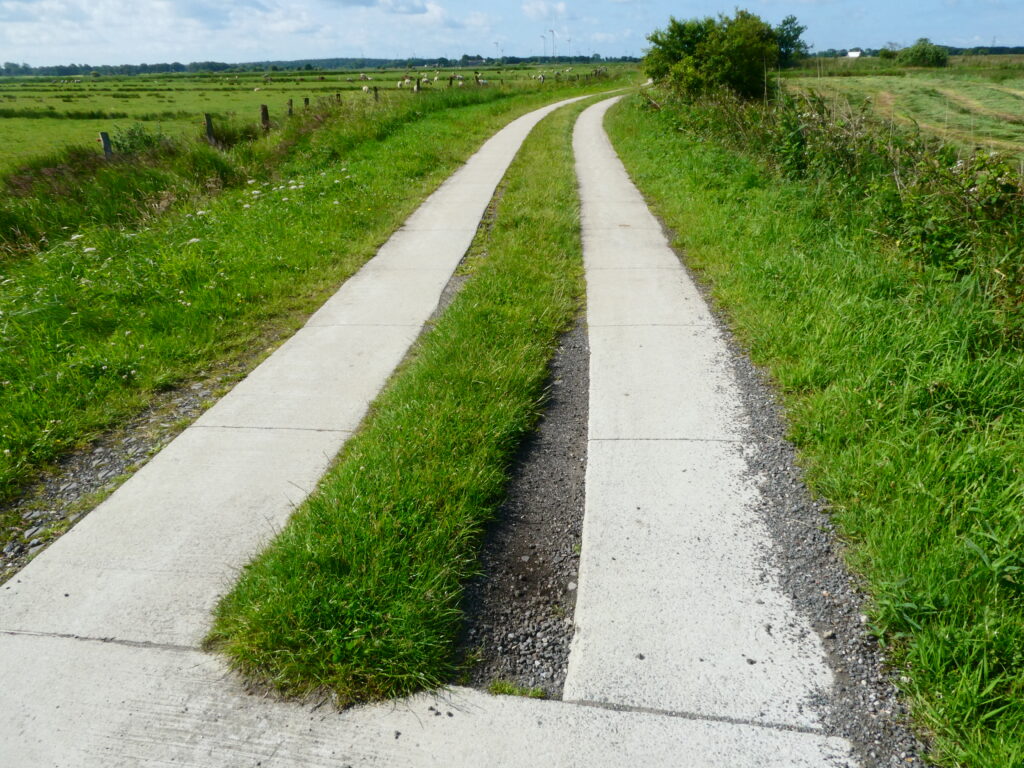 Betonplattenweg nach Meldorf